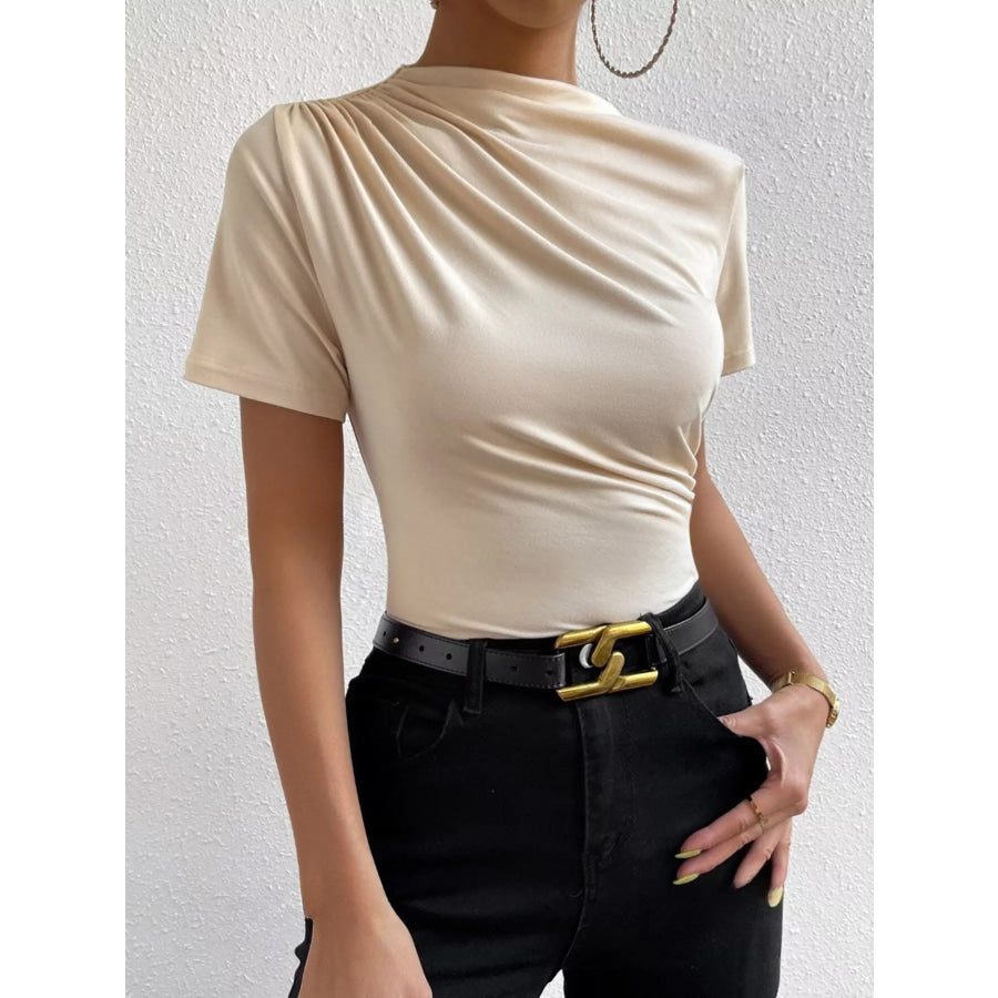 Ruched Short Sleeve T-Shirt Apparel and Accessories