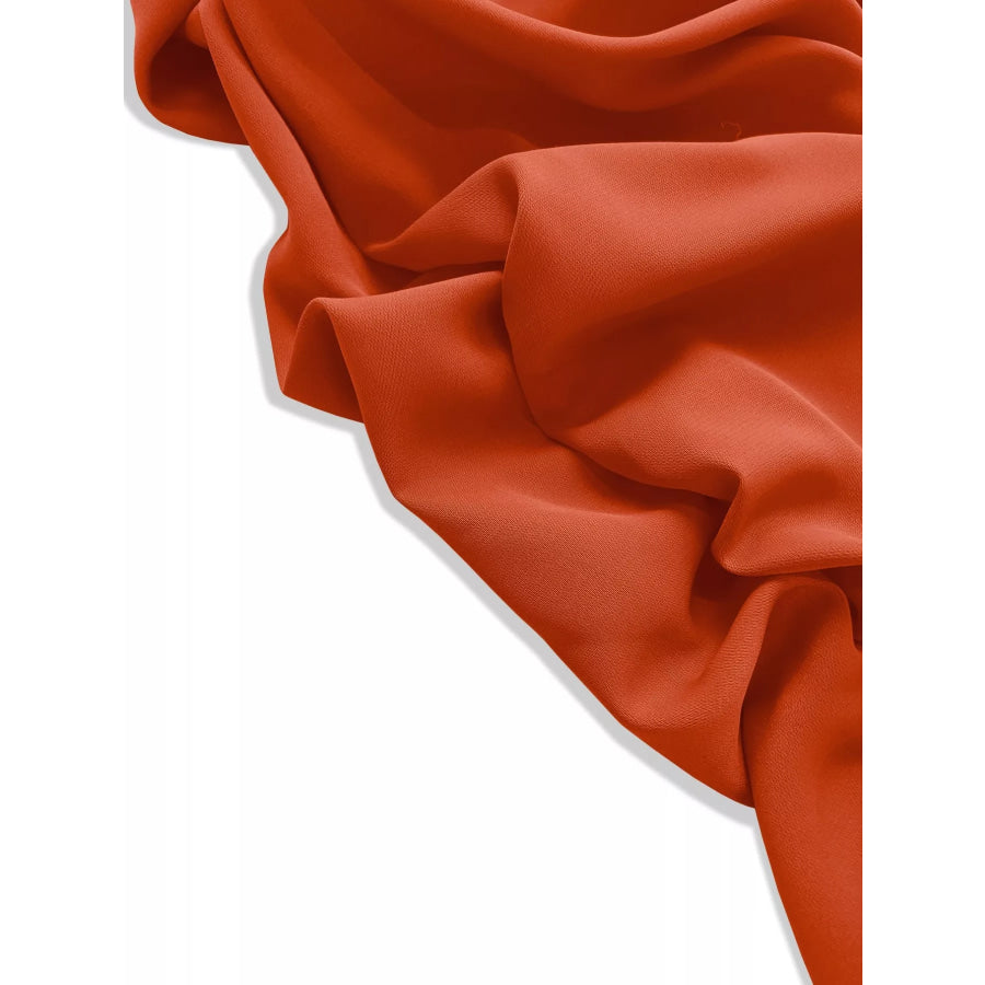 Ruched Sleeve V-Neck Maxi Dress Apparel and Accessories