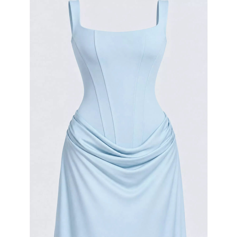 Ruched Sleeveless Maxi Dress Apparel and Accessories