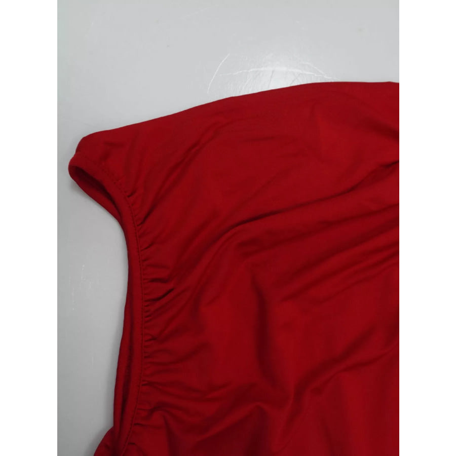 Ruched Sleeveless Maxi Dress Apparel and Accessories