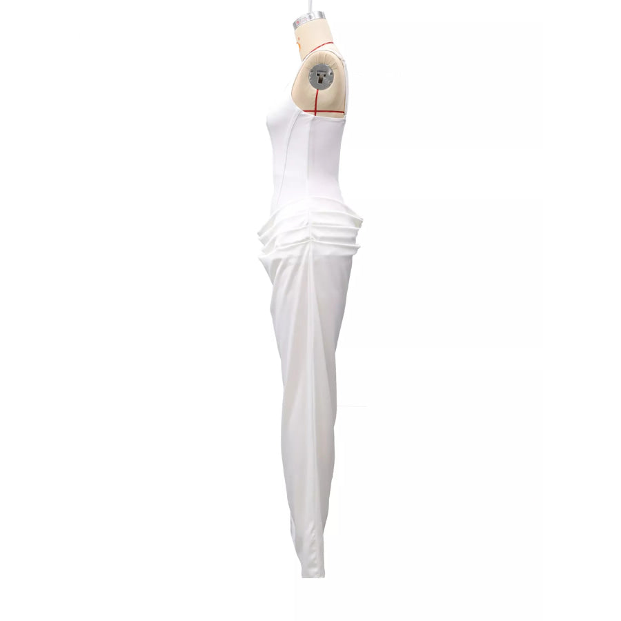Ruched Sleeveless Maxi Dress Apparel and Accessories