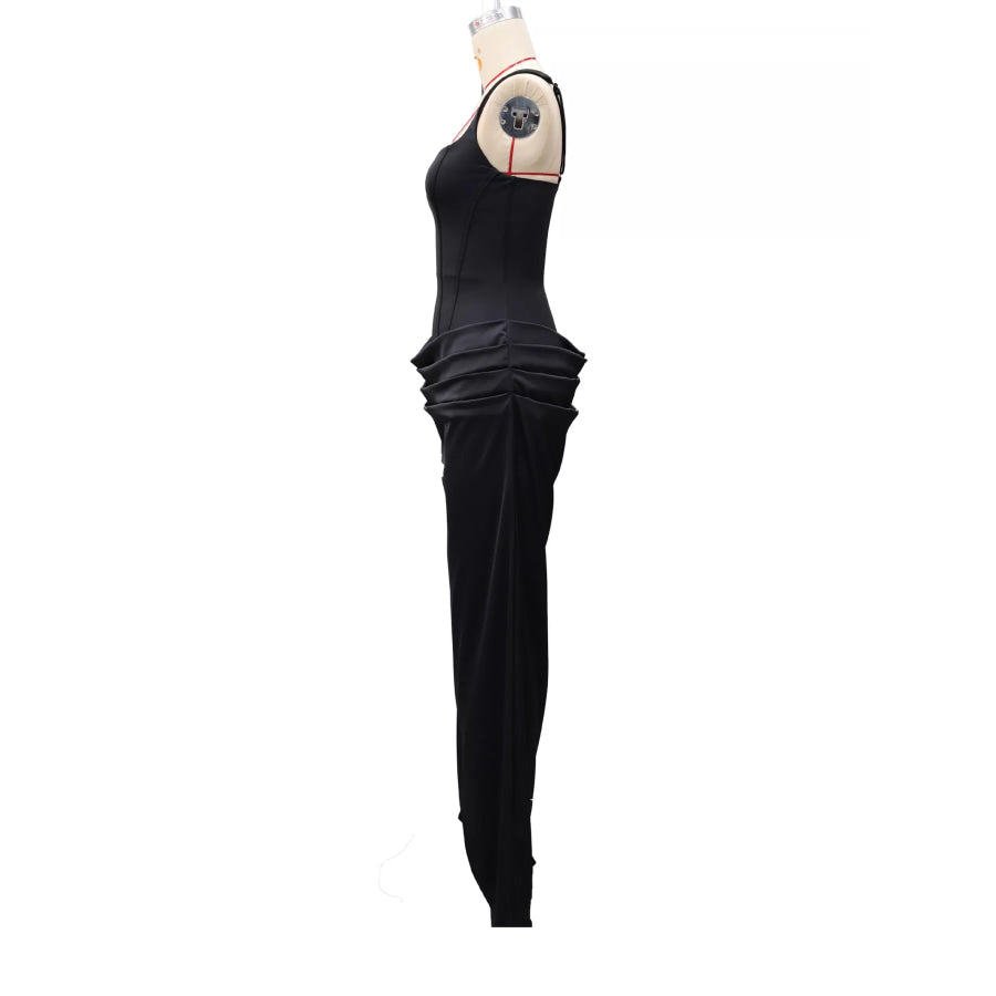 Ruched Sleeveless Maxi Dress Apparel and Accessories