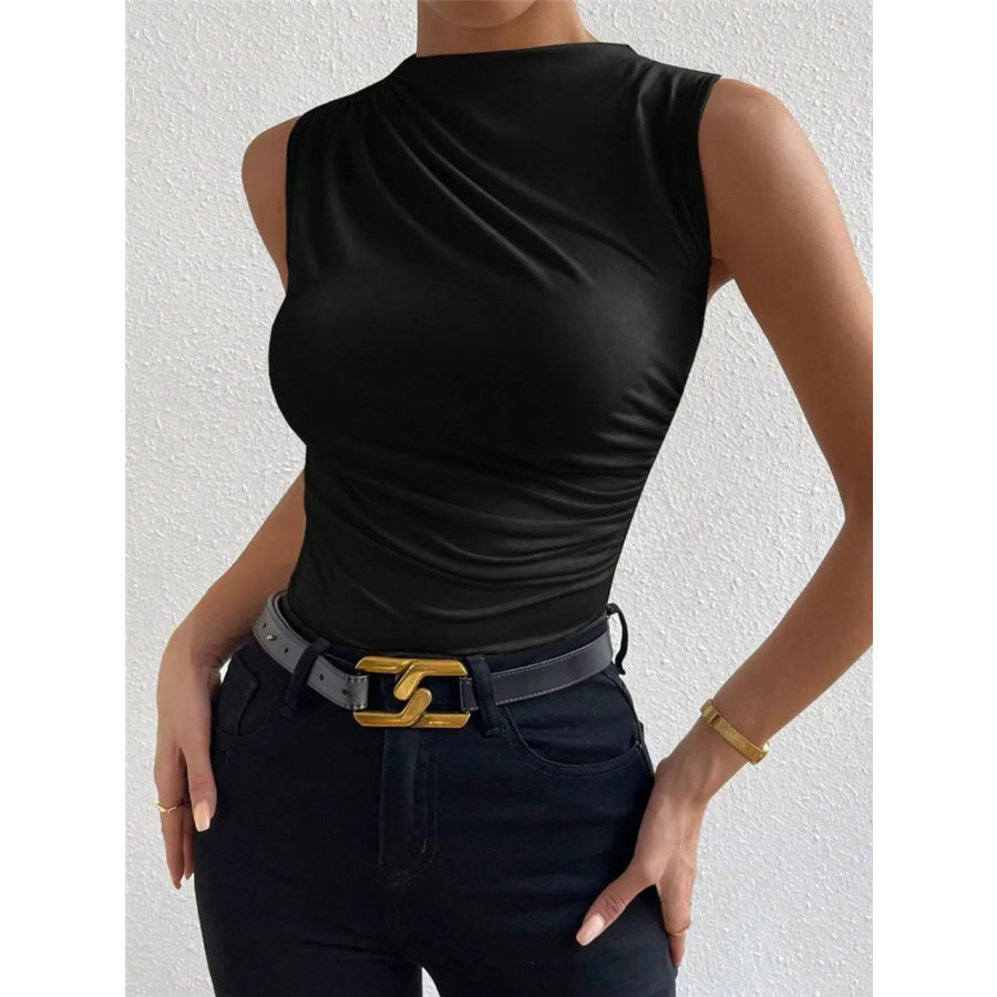 Ruched Solid Color Tank Apparel and Accessories