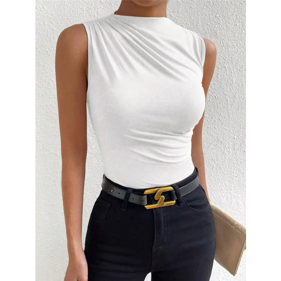 Ruched Solid Color Tank Apparel and Accessories