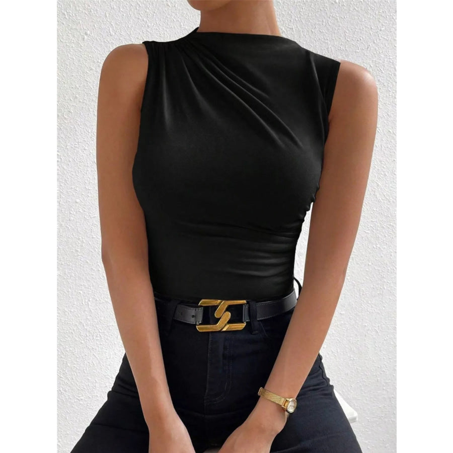 Ruched Solid Color Tank Apparel and Accessories