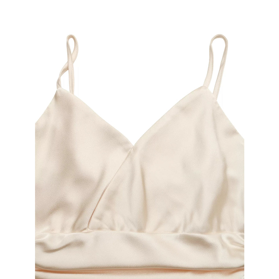 Ruched Spaghetti Strap Bodysuit Apparel and Accessories