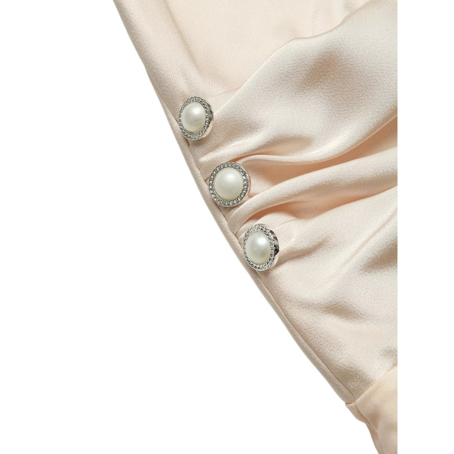 Ruched Spaghetti Strap Bodysuit Apparel and Accessories