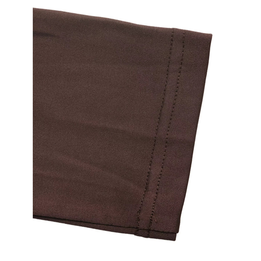 Ruched Square Neck Long Sleeve Maxi Dress Apparel and Accessories