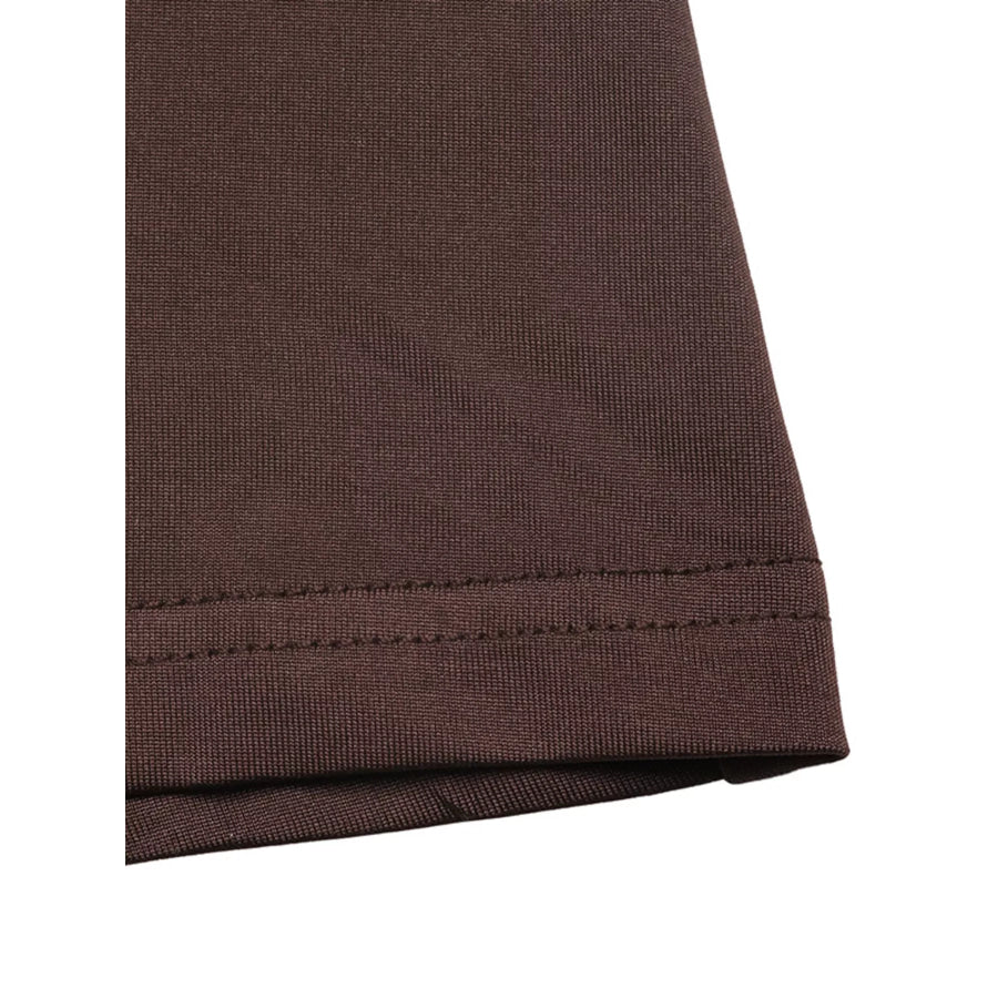 Ruched Square Neck Long Sleeve Maxi Dress Apparel and Accessories