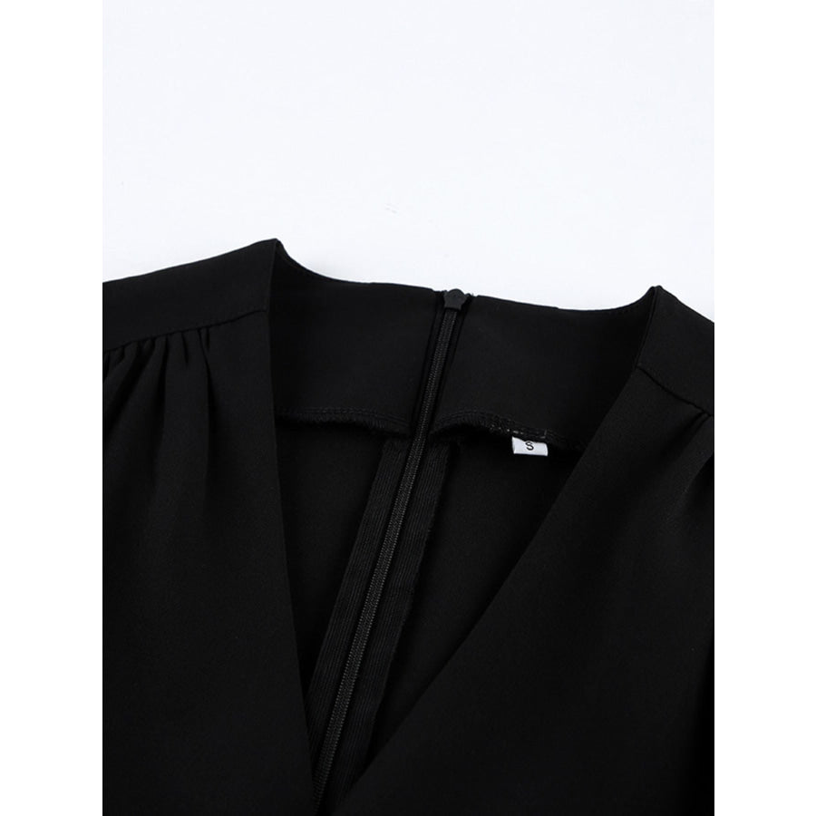 Ruched Surplice Long Sleeve Dress Apparel and Accessories