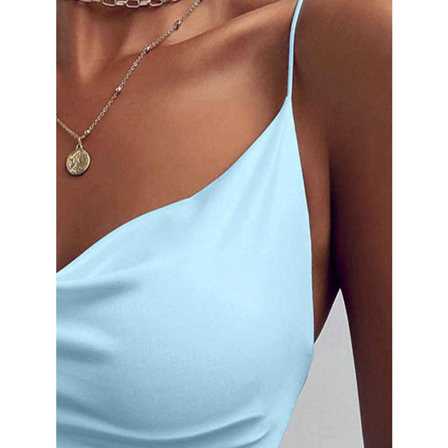 Ruched Tied Sweetheart Neck Cami Apparel and Accessories