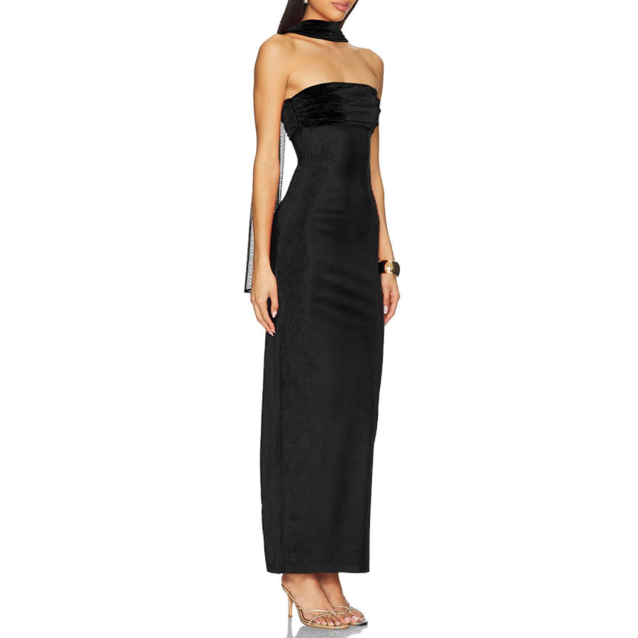 Ruched Tube Maxi Dress Apparel and Accessories