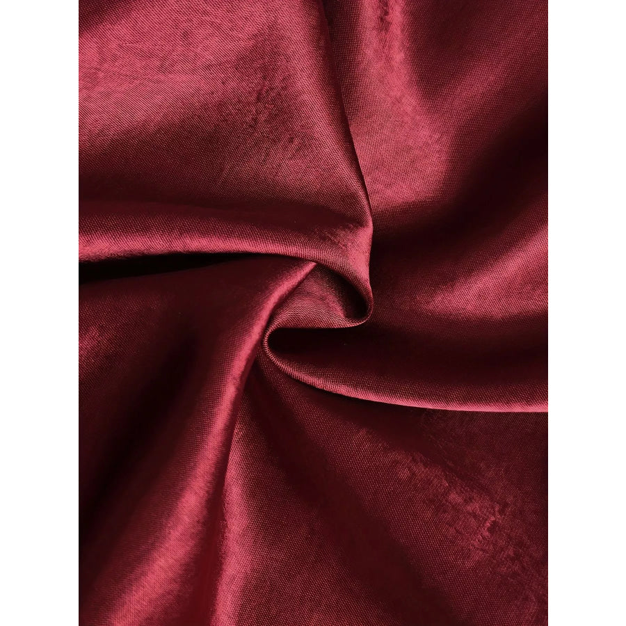 Ruched V-Neck Balloon Sleeve Dress Apparel and Accessories
