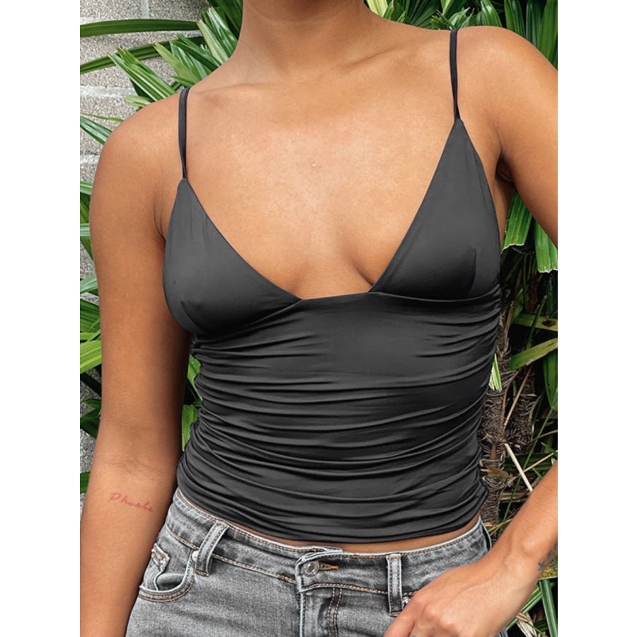 Ruched V-Neck Cami Apparel and Accessories