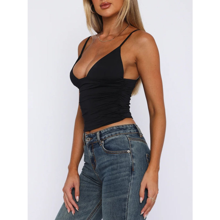 Ruched V-Neck Cami Apparel and Accessories