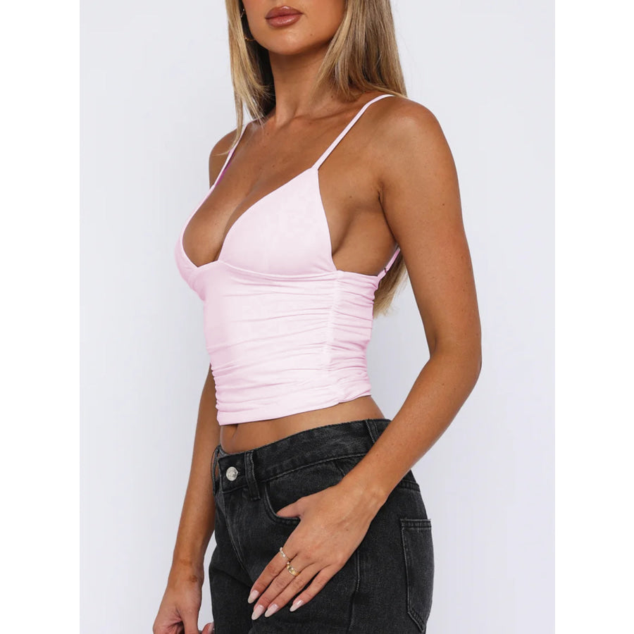 Ruched V-Neck Cami Apparel and Accessories