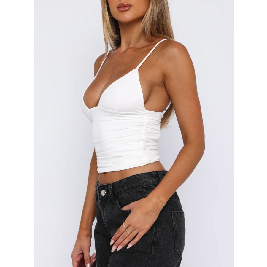 Ruched V-Neck Cami Apparel and Accessories