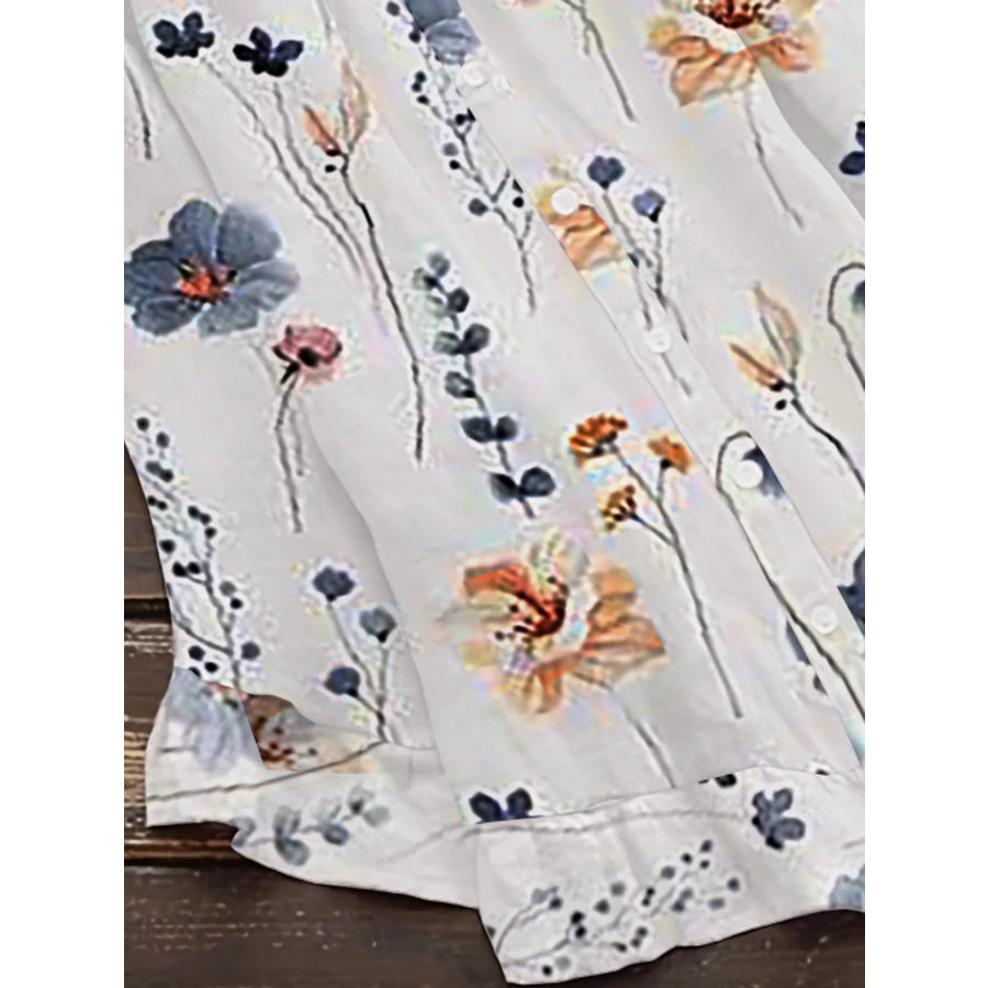 Ruffle Hem Half Sleeve Blouse Apparel and Accessories