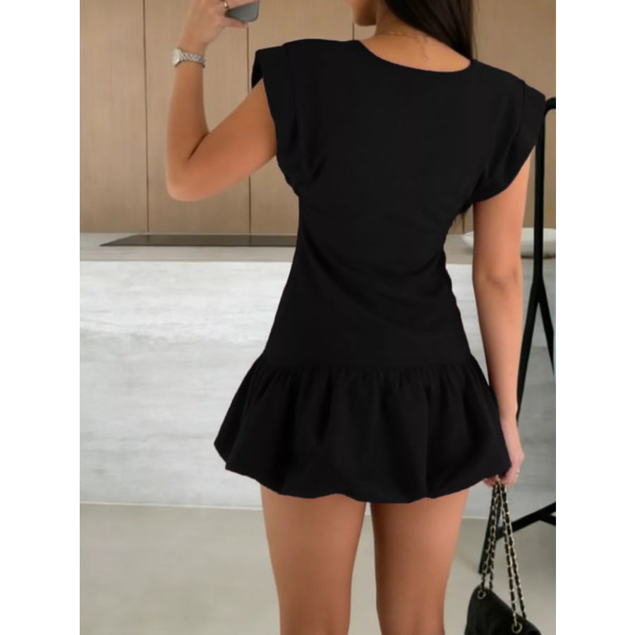 Ruffle Hem Mini Dress Apparel and Accessories