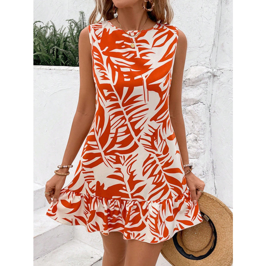 Ruffle Hem Sleeveless Mini Dress Apparel and Accessories