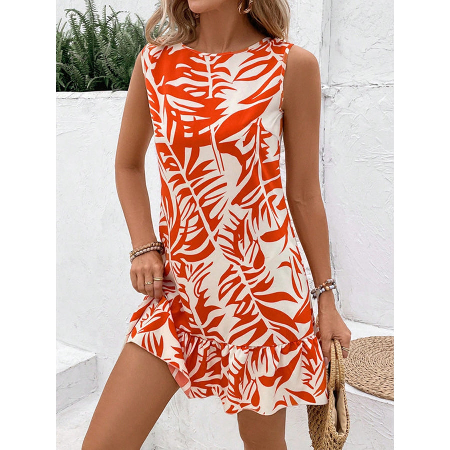 Ruffle Hem Sleeveless Mini Dress Apparel and Accessories