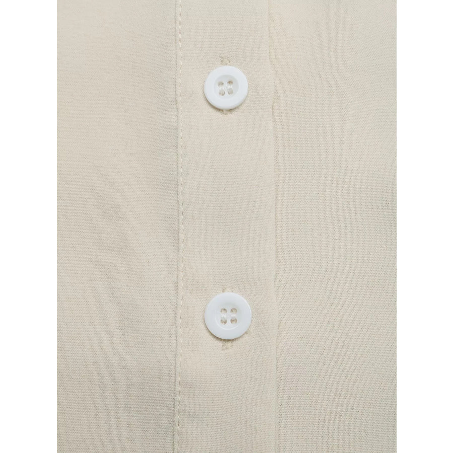 Ruffle Sleeve Tie-Neck Shirt Apparel and Accessories