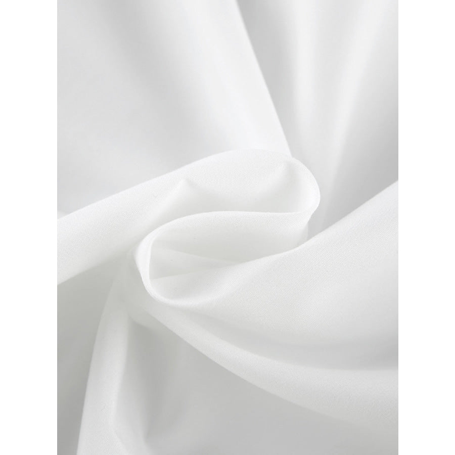 Ruffle Trim Long Sleeve Blouse Apparel and Accessories