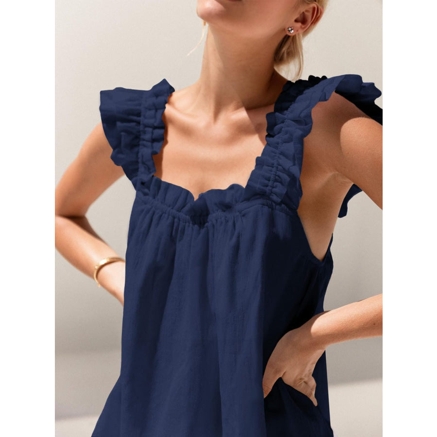 Ruffle Trim Top and Shorts Set Apparel and Accessories