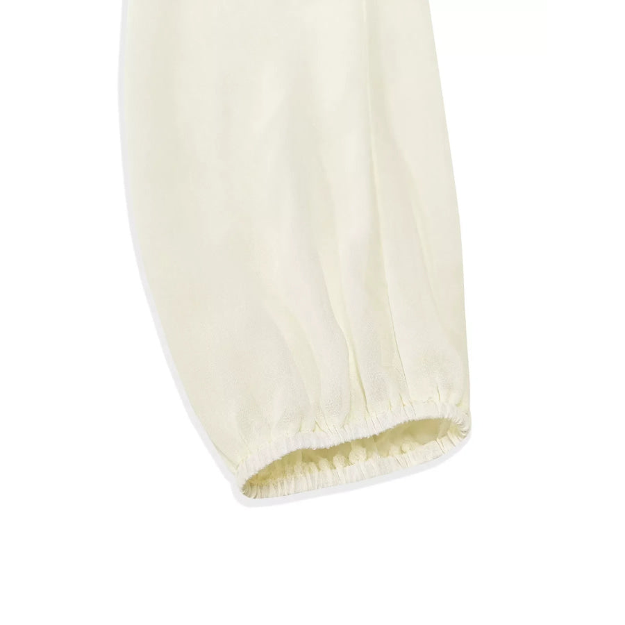 Ruffle Trimmed Long Sleeve Mini Dress Apparel and Accessories