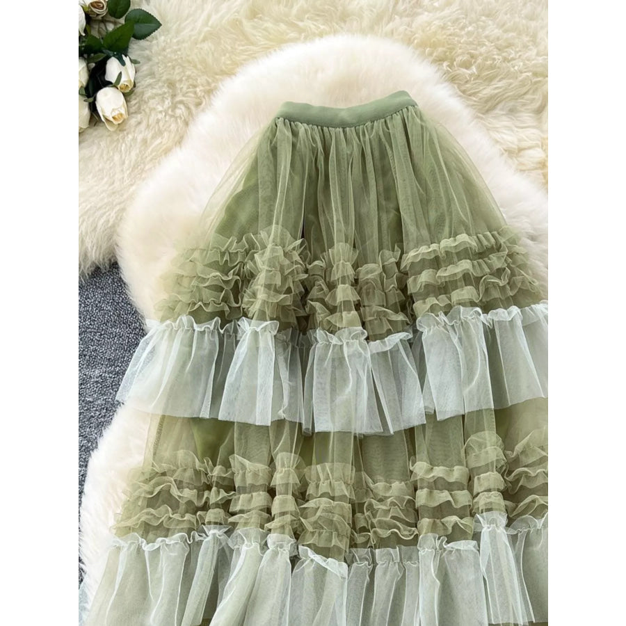 Ruffle Tulle Skirt Apparel and Accessories