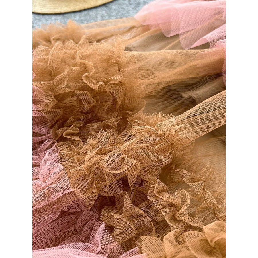 Ruffle Tulle Skirt Apparel and Accessories