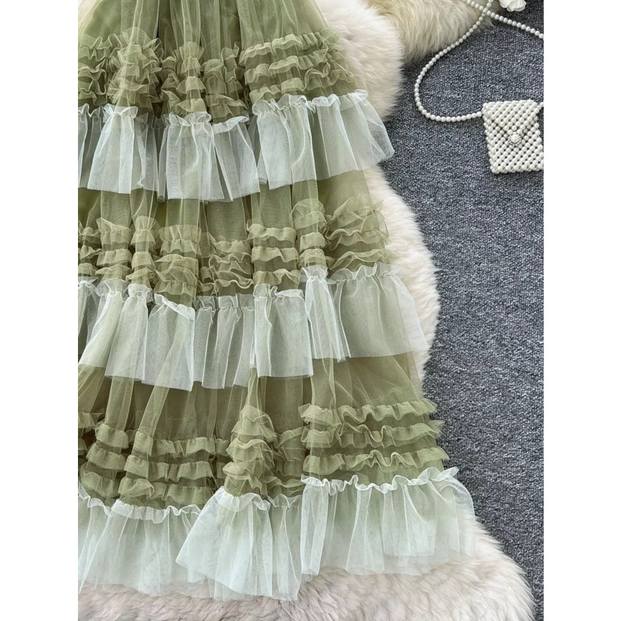 Ruffle Tulle Skirt Apparel and Accessories