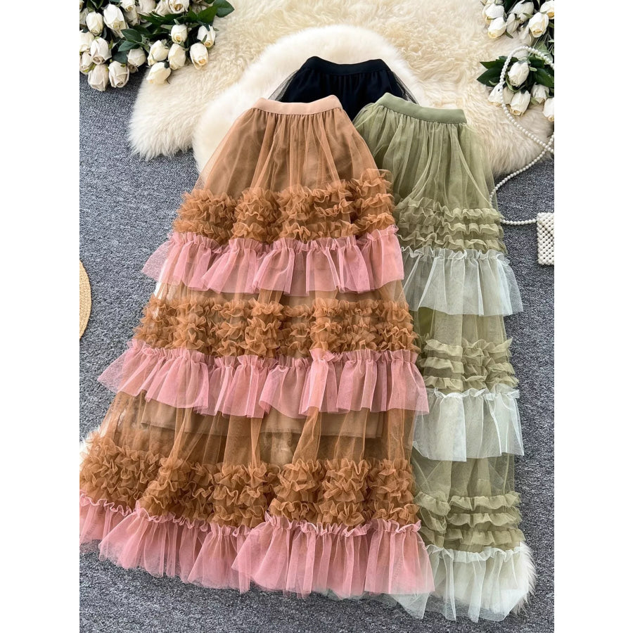 Ruffle Tulle Skirt Apparel and Accessories