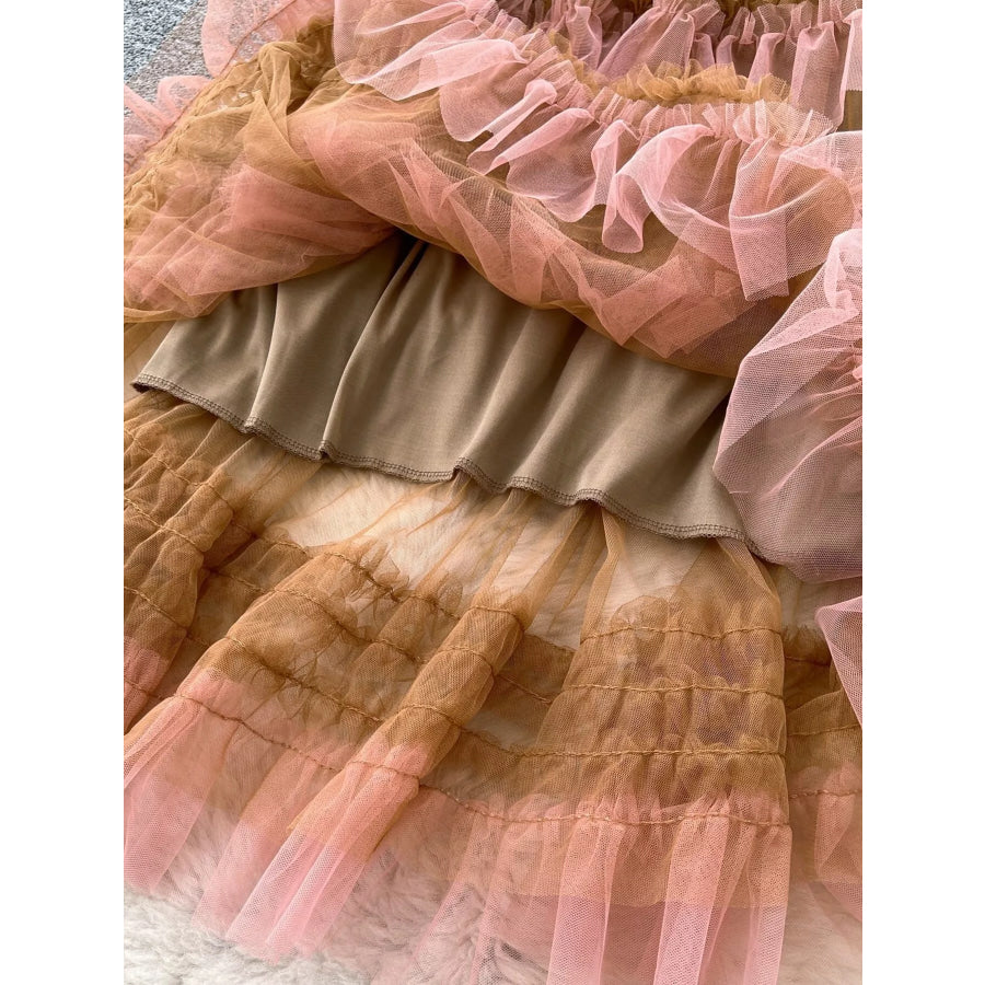 Ruffle Tulle Skirt Apparel and Accessories