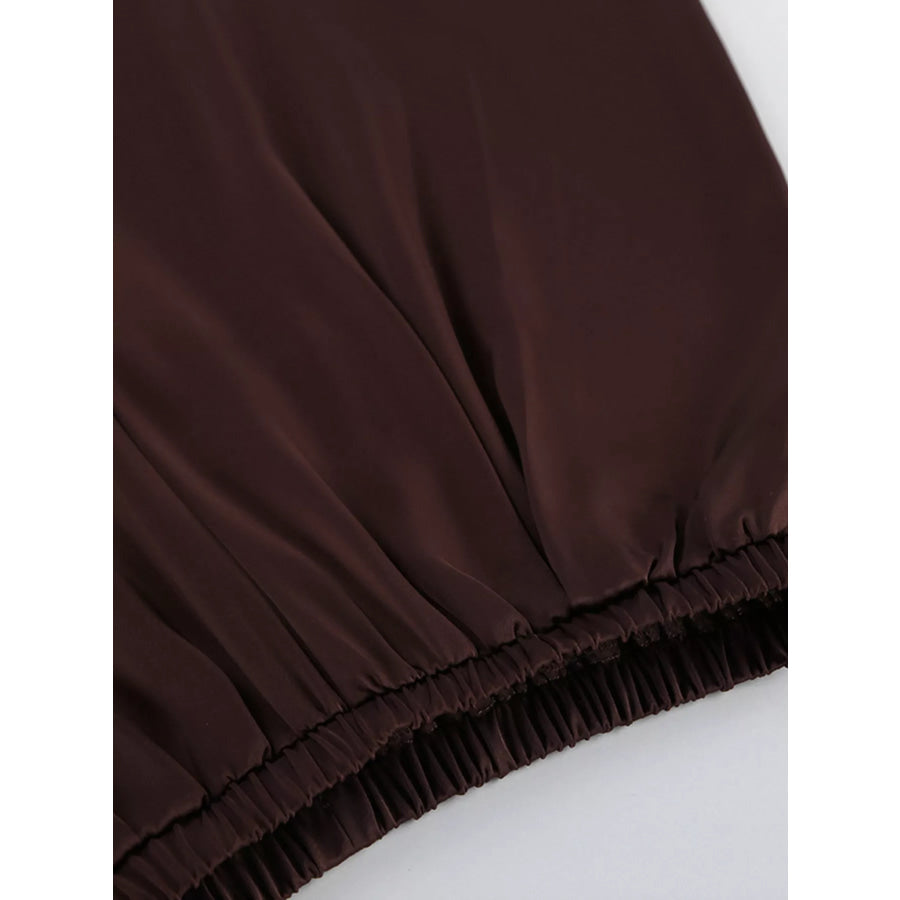 Ruffle V-Neck Cami and Wide-Leg Pants Two-Piece Set Apparel and Accessories