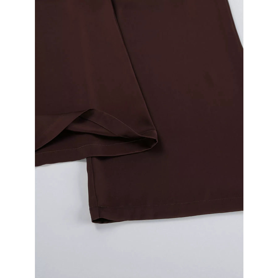 Ruffle V-Neck Cami and Wide-Leg Pants Two-Piece Set Apparel and Accessories