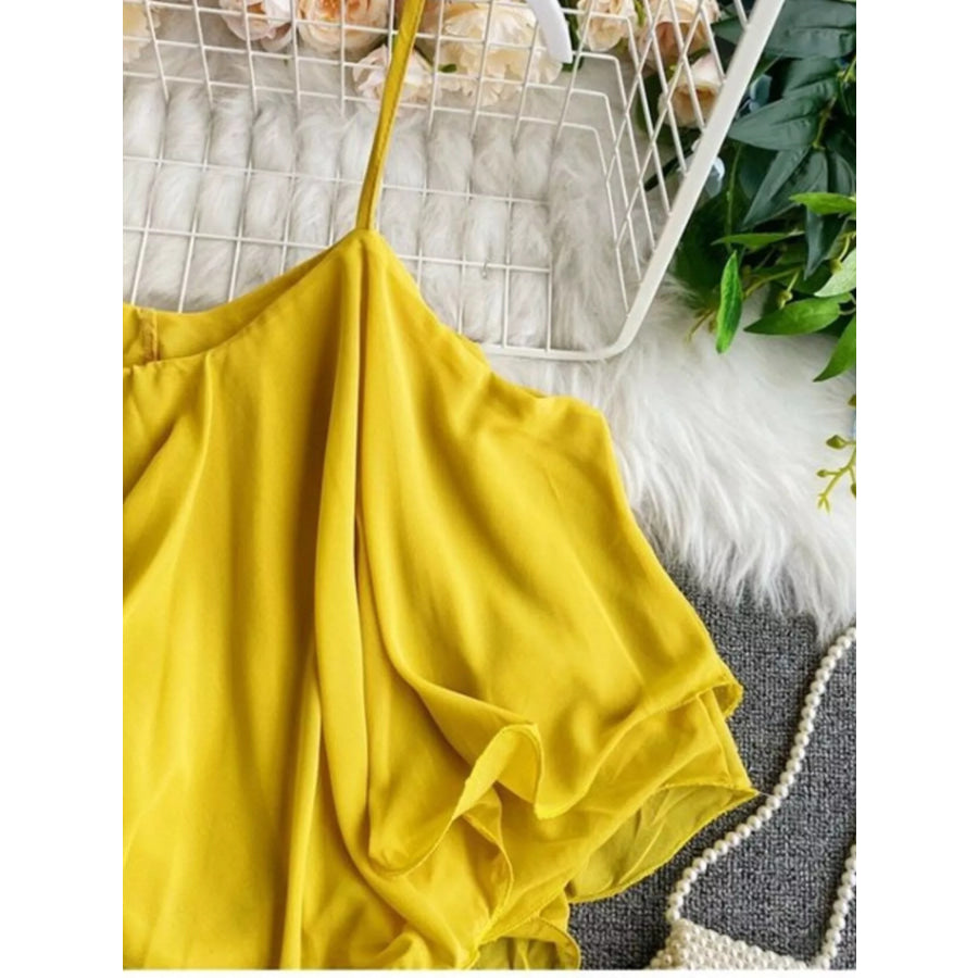 Ruffled Flowy Cami Apparel and Accessories