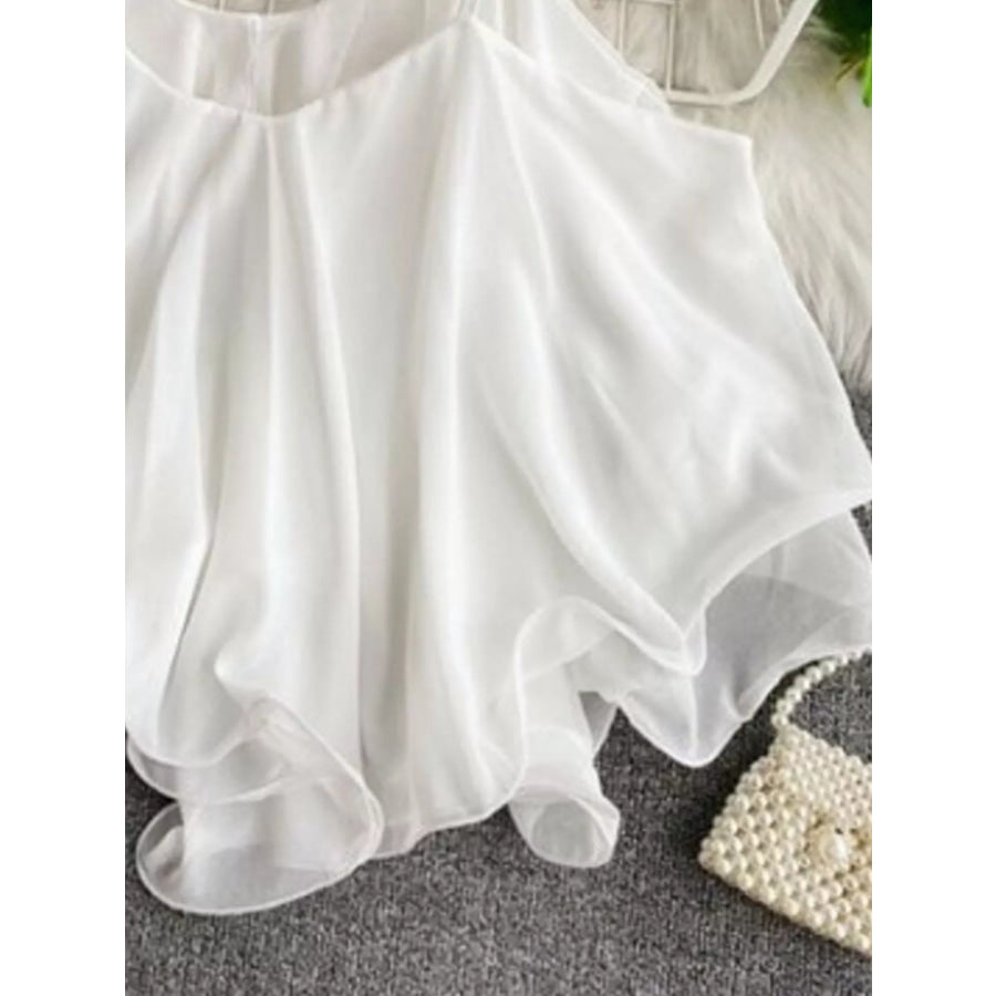 Ruffled Flowy Cami Apparel and Accessories