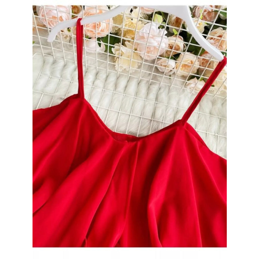 Ruffled Flowy Cami Apparel and Accessories