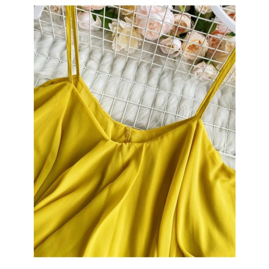 Ruffled Flowy Cami Apparel and Accessories