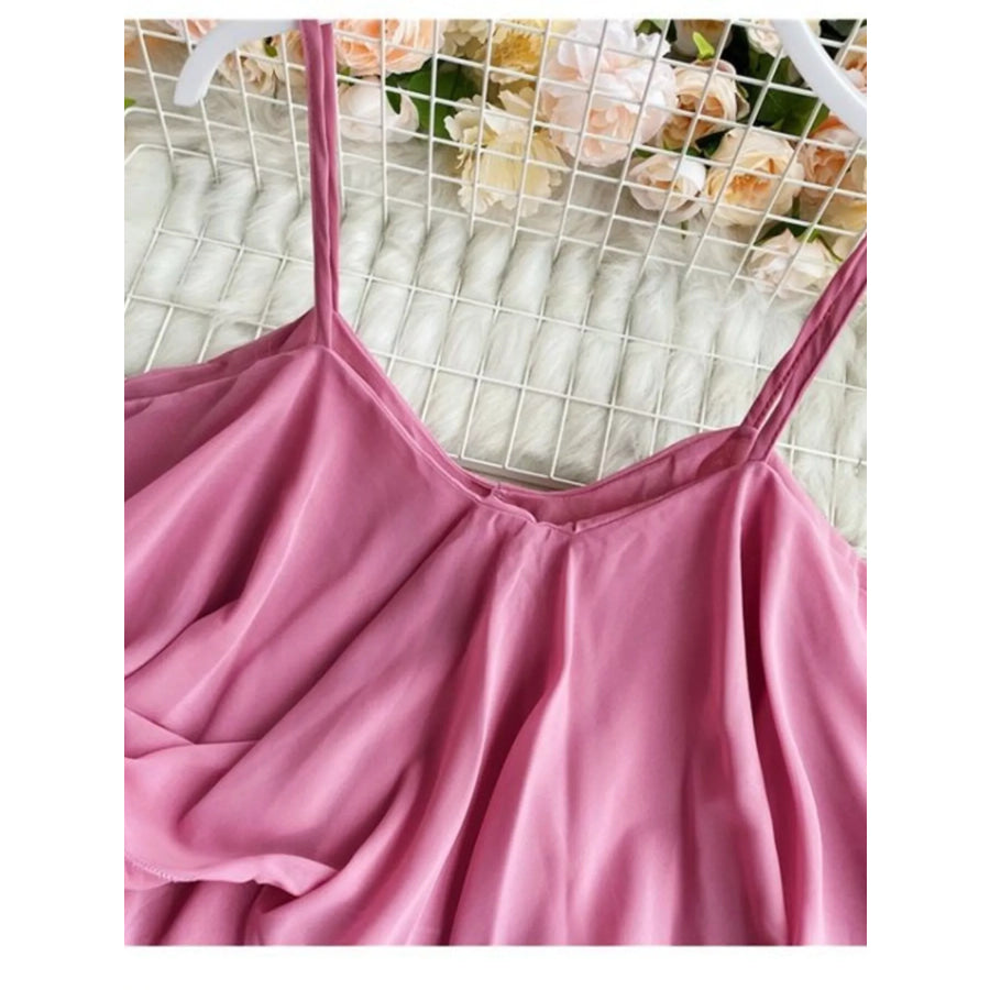 Ruffled Flowy Cami Apparel and Accessories