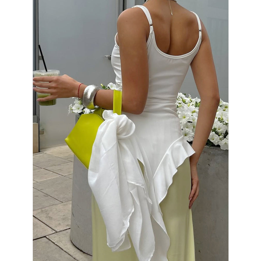 Ruffled Hem Cami Top Apparel and Accessories