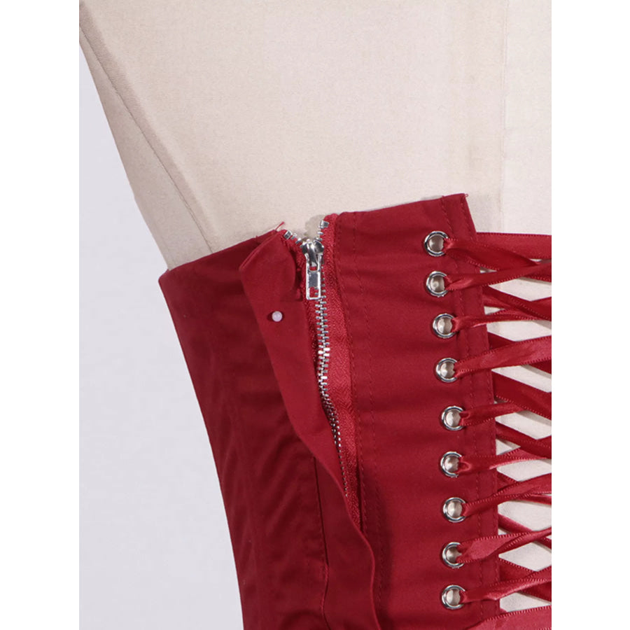 Ruffled Hem Tube Mini Dress Apparel and Accessories