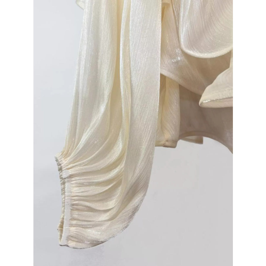 Ruffled Long Sleeve Mini Dress Apparel and Accessories