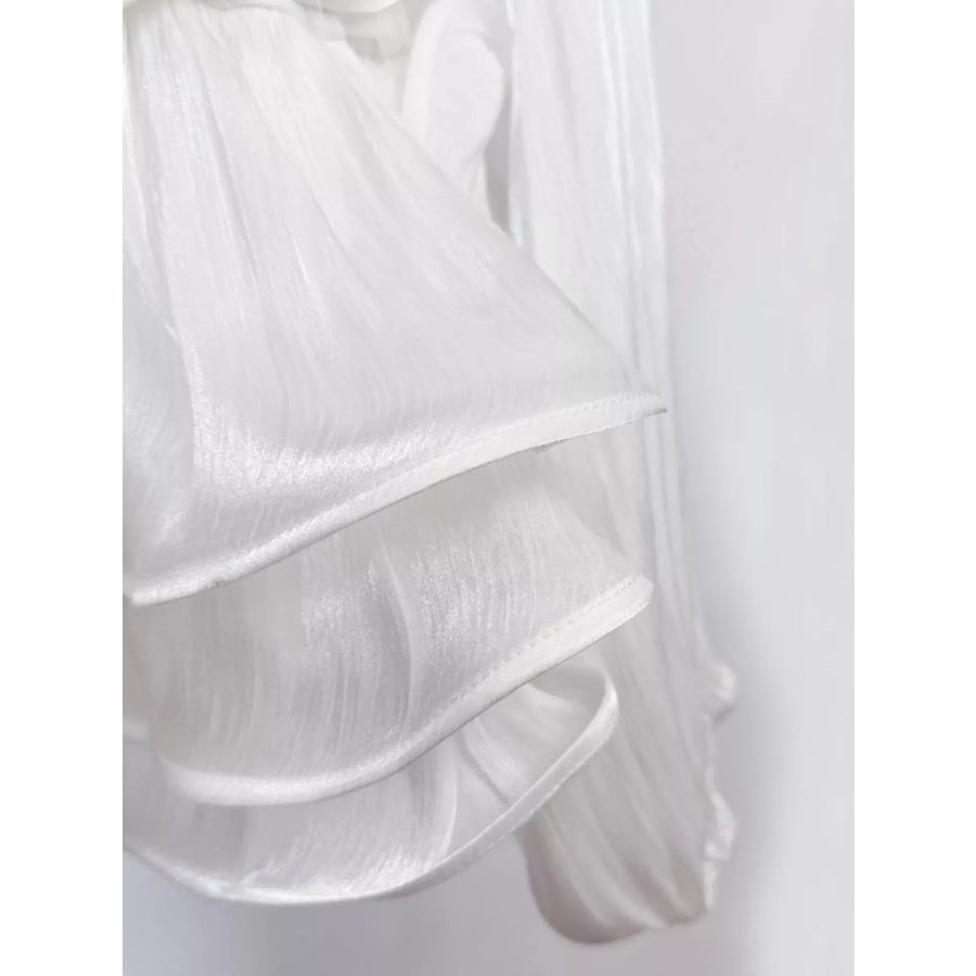 Ruffled Long Sleeve Mini Dress Apparel and Accessories