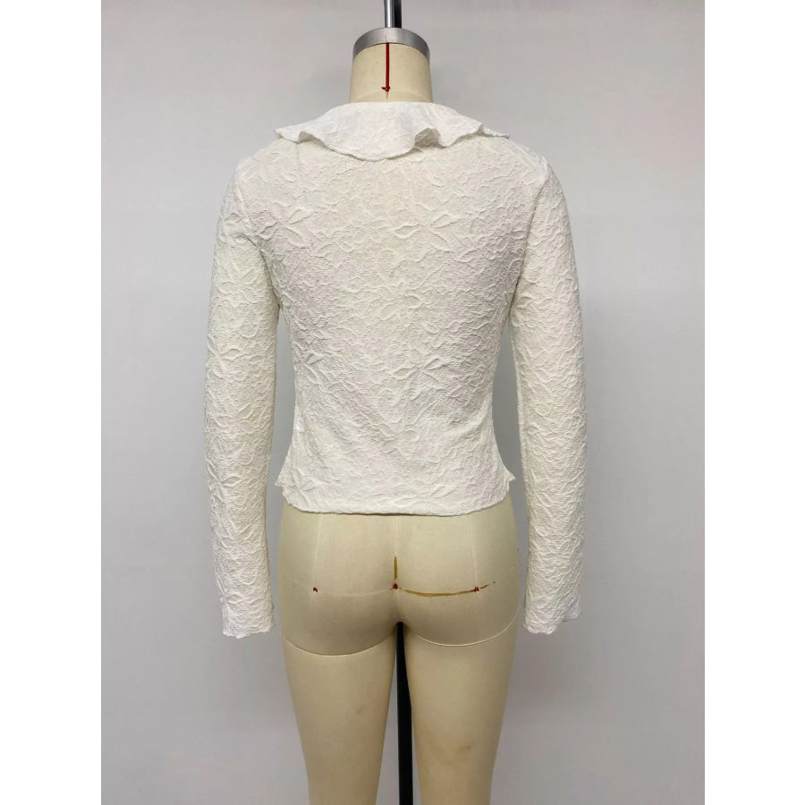 Ruffled Long-Sleeve T-Shirt Apparel and Accessories