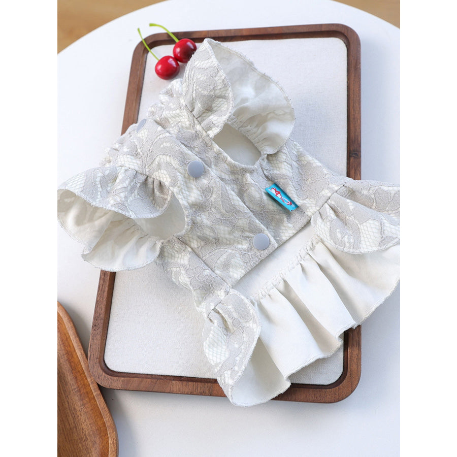 Ruffled Pet Dress with Bow Apparel and Accessories