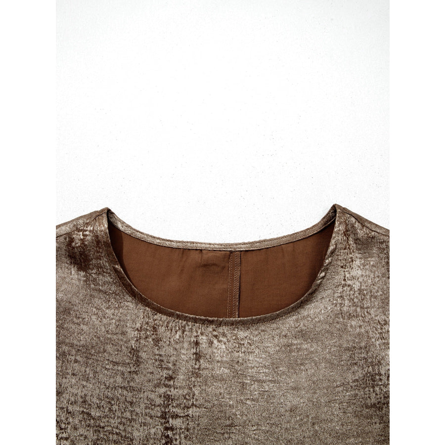 Ruffled Round Neck Tank Apparel and Accessories