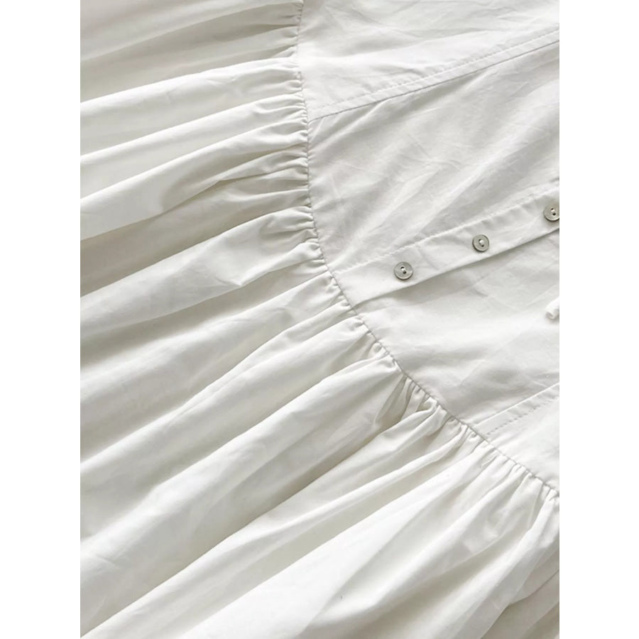 Ruffled Square Neck Tiered Maxi Dress Apparel and Accessories