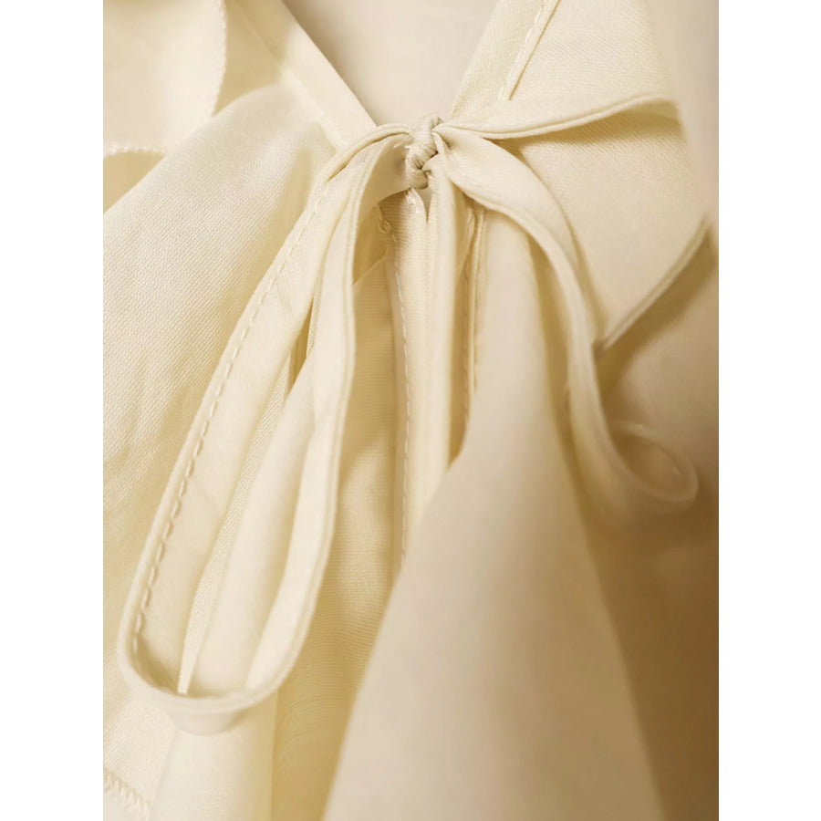Ruffled Tie Front Blouse and Shorts Set Apparel and Accessories